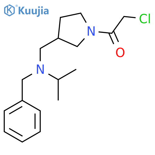 1-{3-[(Benzyl-isopropyl-amino)-methyl]-pyrrolidin-1-yl}-2-chloro-ethanone structure