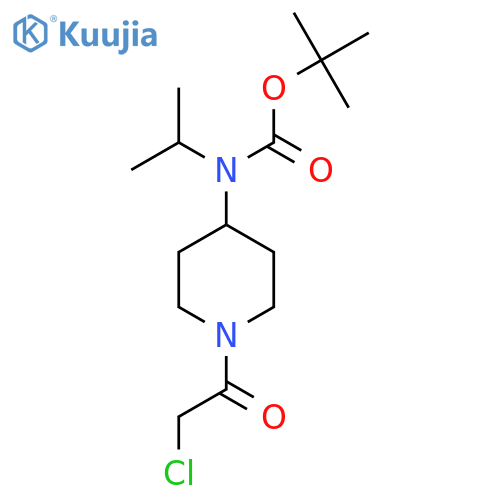 [1-(2-Chloro-acetyl)-piperidin-4-yl]-isopropyl-carbamic acid tert-butyl ester structure