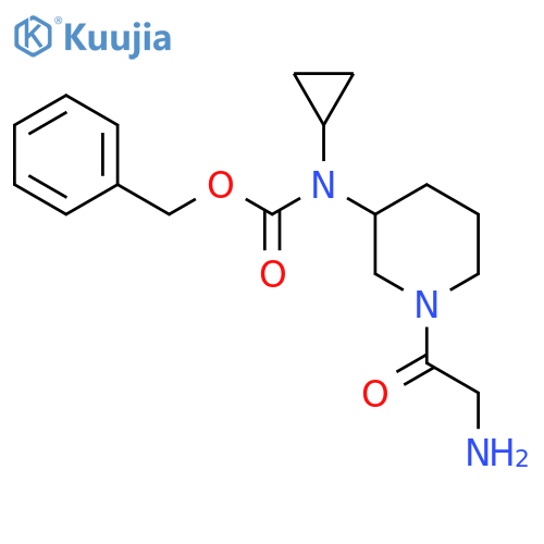 [1-(2-Amino-acetyl)-piperidin-3-yl]-cyclopropyl-carbamic acid benzyl ester structure