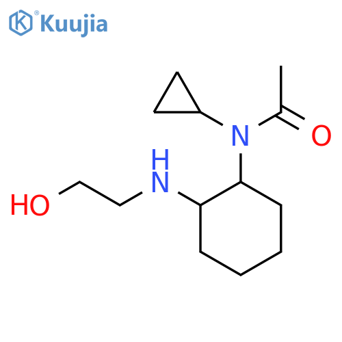 N-Cyclopropyl-N-[2-(2-hydroxy-ethylamino)-cyclohexyl]-acetamide structure