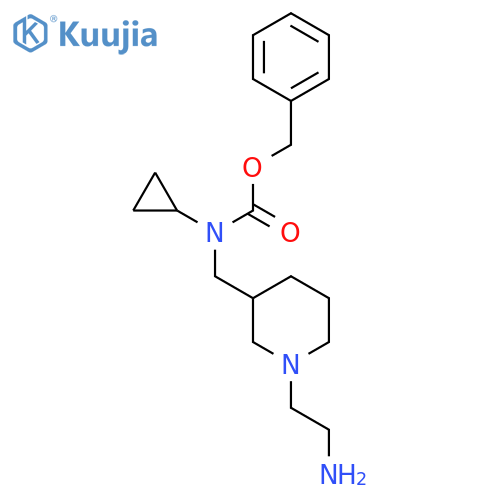 [1-(2-Amino-ethyl)-piperidin-3-ylmethyl]-cyclopropyl-carbamic acid benzyl ester structure