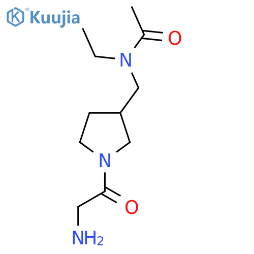 N-[1-(2-Amino-acetyl)-pyrrolidin-3-ylmethyl]-N-ethyl-acetamide structure