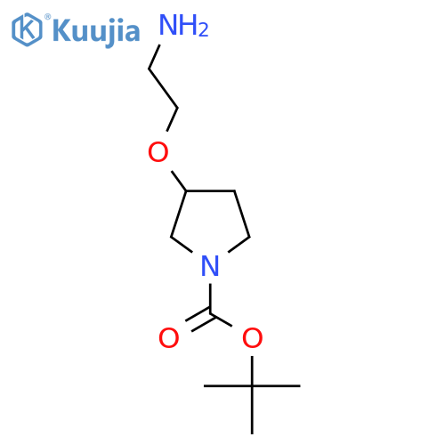 3-(2-Amino-ethoxy)-pyrrolidine-1-carboxylic acid tert-butyl ester structure