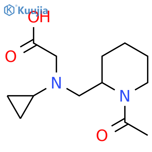 [(1-Acetyl-piperidin-2-ylmethyl)-cyclopropyl-amino]-acetic acid structure
