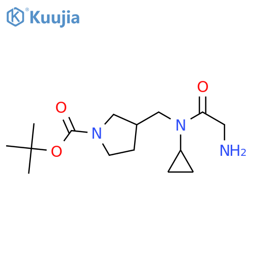 3-{[(2-AMino-acetyl)-cyclopropyl-aMino]-Methyl}-pyrrolidine-1-carboxylic acid tert-butyl ester structure