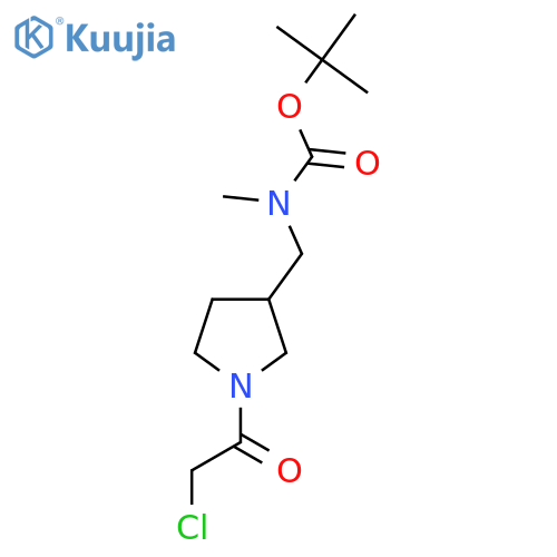 [1-(2-Chloro-acetyl)-pyrrolidin-3-ylmethyl]-methyl-carbamic acid tert-butyl ester structure
