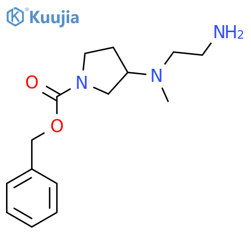 3-[(2-Amino-ethyl)-methyl-amino]-pyrrolidine-1-carboxylic acid benzyl ester structure