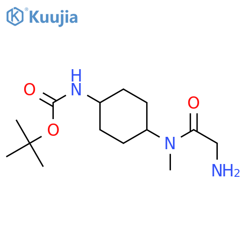 {4-[(2-Amino-acetyl)-methyl-amino]-cyclohexyl}-carbamic acid tert-butyl ester structure