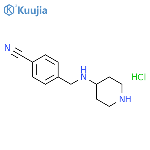 4-((Piperidin-4-ylamino)methyl)benzonitrile hydrochloride structure