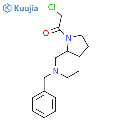 1-{2-[(Benzyl-ethyl-amino)-methyl]-pyrrolidin-1-yl}-2-chloro-ethanone structure