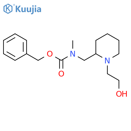 [1-(2-Hydroxy-ethyl)-piperidin-2-ylmethyl]-methyl-carbamic acid benzyl ester structure