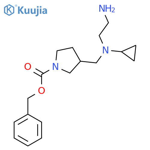 3-{[(2-Amino-ethyl)-cyclopropyl-amino]-methyl}-pyrrolidine-1-carboxylic acid benzyl ester structure