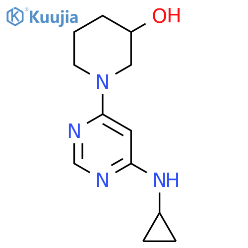 1-(6-(Cyclopropylamino)pyrimidin-4-yl)piperidin-3-ol structure