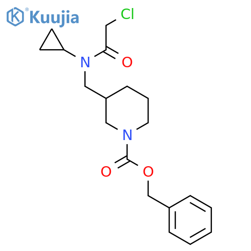 3-{[(2-Chloro-acetyl)-cyclopropyl-amino]-methyl}-piperidine-1-carboxylic acid benzyl ester structure
