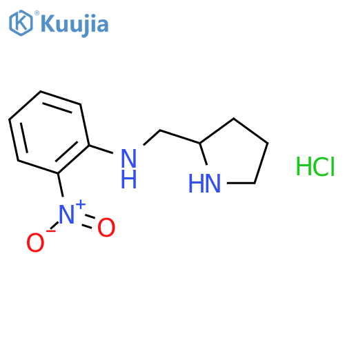 2-Nitro-N-(pyrrolidin-2-ylmethyl)aniline hydrochloride structure