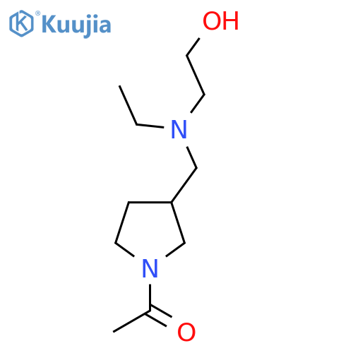 1-(3-{[Ethyl-(2-hydroxy-ethyl)-amino]-methyl}-pyrrolidin-1-yl)-ethanone structure