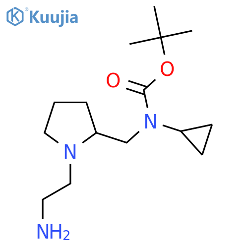 [1-(2-Amino-ethyl)-pyrrolidin-2-ylmethyl]-cyclopropyl-carbamic acid tert-butyl ester structure