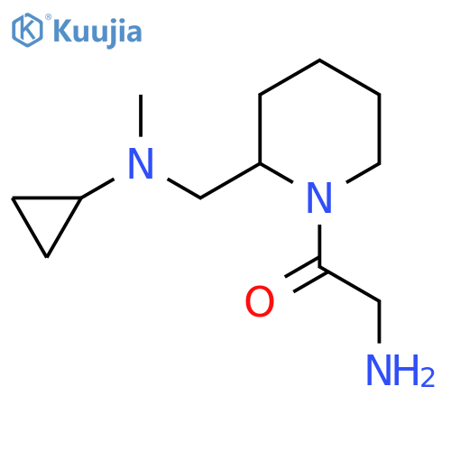 2-Amino-1-{2-[(cyclopropyl-methyl-amino)-methyl]-piperidin-1-yl}-ethanone structure
