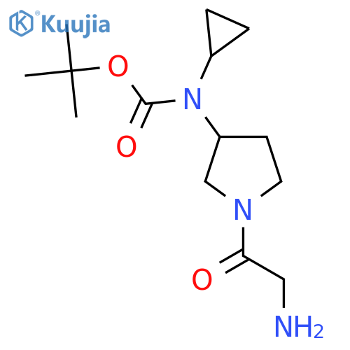 [1-(2-Amino-acetyl)-pyrrolidin-3-yl]-cyclopropyl-carbamic acid tert-butyl ester structure