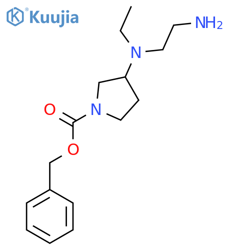3-[(2-Amino-ethyl)-ethyl-amino]-pyrrolidine-1-carboxylic acid benzyl ester structure