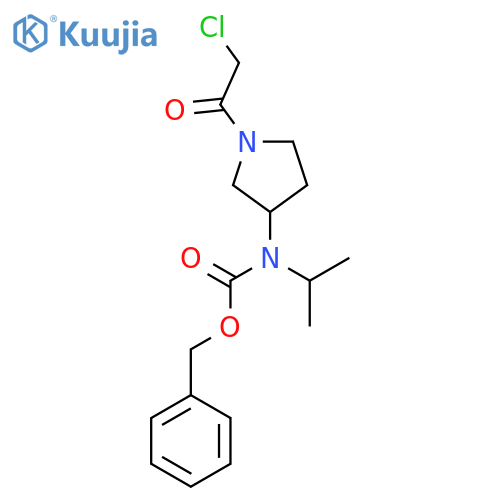 [1-(2-Chloro-acetyl)-pyrrolidin-3-yl]-isopropyl-carbamic acid benzyl ester structure