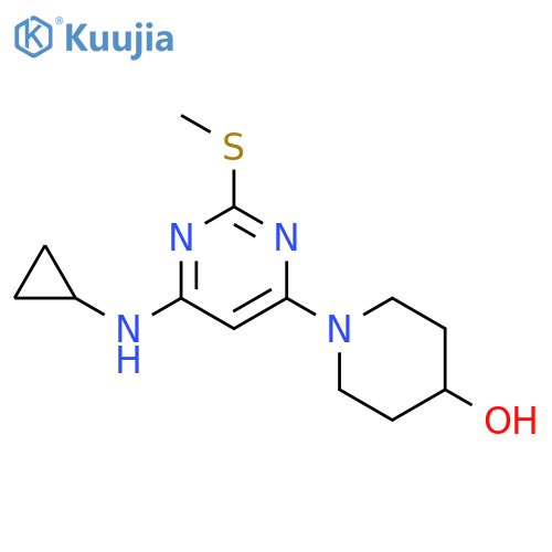 1-(6-(Cyclopropylamino)-2-(methylthio)pyrimidin-4-yl)piperidin-4-ol structure