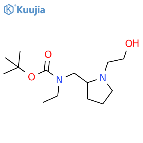 Ethyl-[1-(2-hydroxy-ethyl)-pyrrolidin-2-ylmethyl]-carbamic acid tert-butyl ester structure