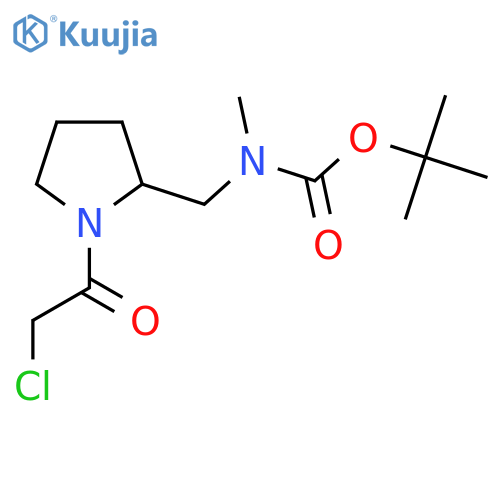 [1-(2-Chloro-acetyl)-pyrrolidin-2-ylmethyl]-methyl-carbamic acid tert-butyl ester structure