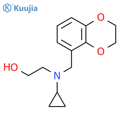 2-[Cyclopropyl-(2,3-dihydro-benzo[1,4]dioxin-5-ylmethyl)-amino]-ethanol structure