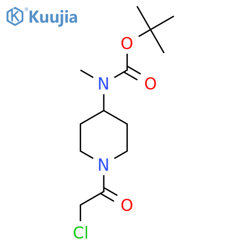 [1-(2-Chloro-acetyl)-piperidin-4-yl]-methyl-carbamic acid tert-butyl ester structure