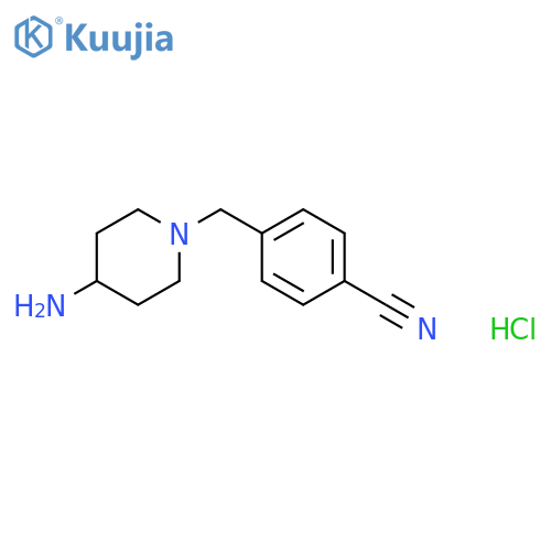 4-((4-Aminopiperidin-1-yl)methyl)benzonitrile hydrochloride structure
