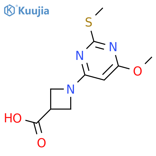1-(6-Methoxy-2-(methylthio)pyrimidin-4-yl)azetidine-3-carboxylic acid structure