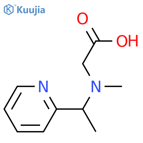 2-{methyl[1-(pyridin-2-yl)ethyl]amino}acetic acid structure