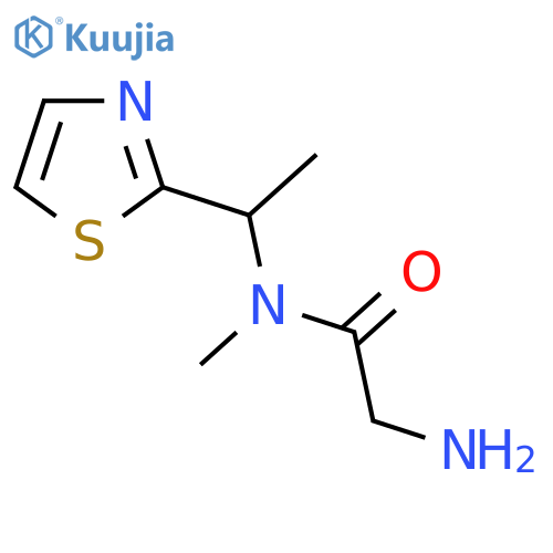 2-Amino-N-methyl-N-(1-thiazol-2-yl-ethyl)-acetamide structure