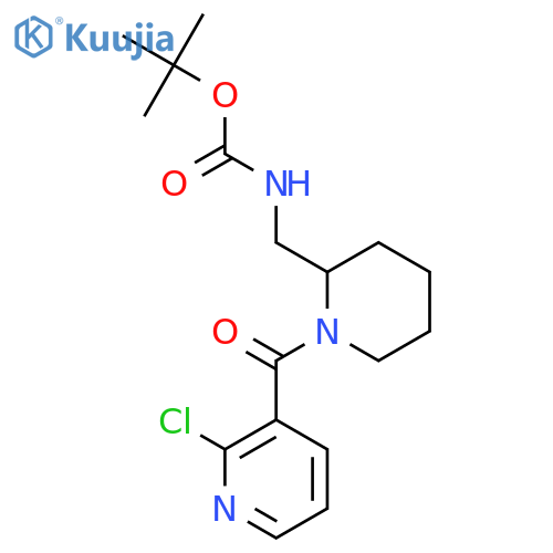 tert-Butyl ((1-(2-chloronicotinoyl)piperidin-2-yl)methyl)carbamate structure