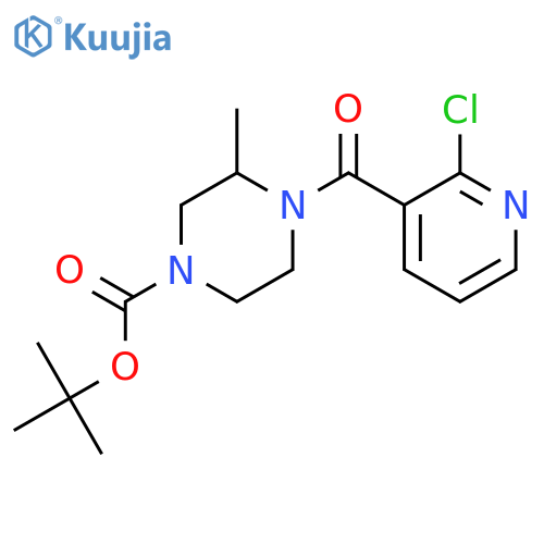 tert-Butyl 4-(2-chloronicotinoyl)-3-methylpiperazine-1-carboxylate structure