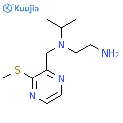 N*1*-Isopropyl-N*1*-(3-methylsulfanyl-pyrazin-2-ylmethyl)-ethane-1,2-diamine structure