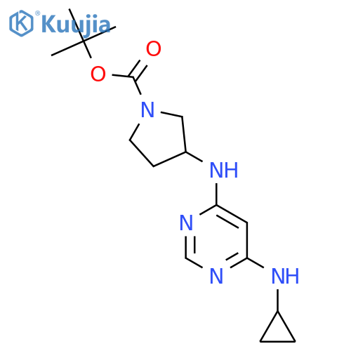 tert-Butyl 3-((6-(cyclopropylamino)pyrimidin-4-yl)amino)pyrrolidine-1-carboxylate structure