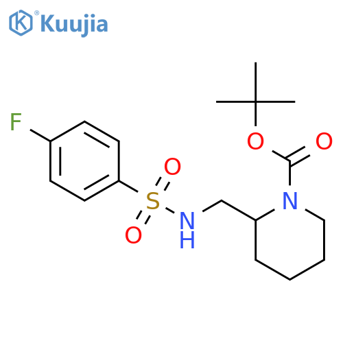 tert-Butyl 2-((4-fluorophenylsulfonamido)methyl)piperidine-1-carboxylate structure