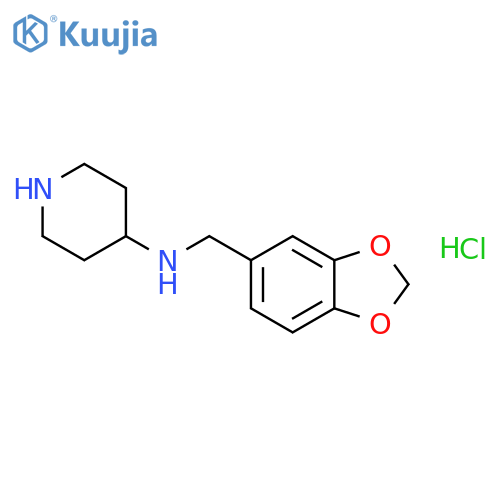 N-(Benzo[d][1,3]dioxol-5-yl)-N-methylpiperidin-4-amine hydrochloride structure