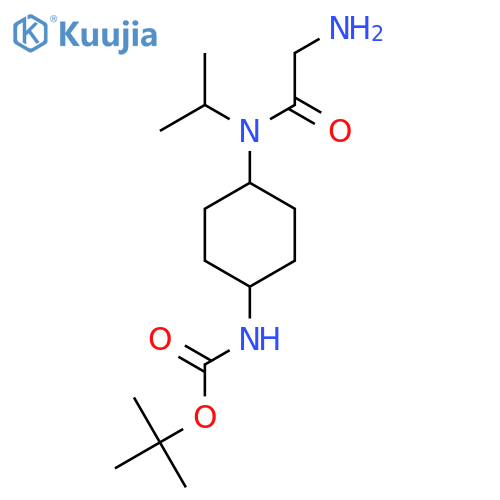 {4-[(2-Amino-acetyl)-isopropyl-amino]-cyclohexyl}-carbamic acid tert-butyl ester structure