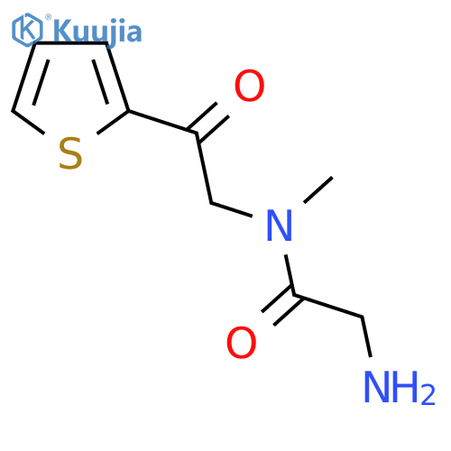 2-Amino-N-methyl-N-(2-oxo-2-thiophen-2-yl-ethyl)-acetamide structure