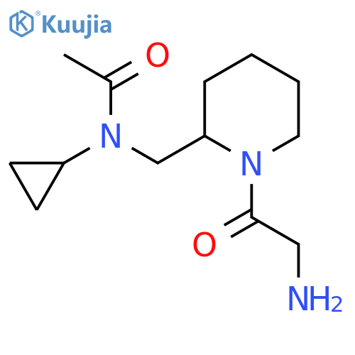 N-[1-(2-Amino-acetyl)-piperidin-2-ylmethyl]-N-cyclopropyl-acetamide structure