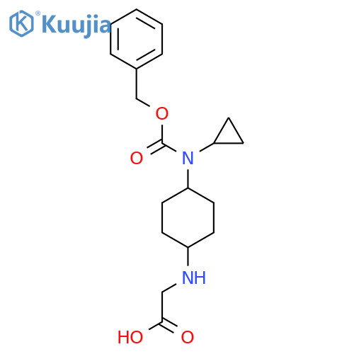 [4-(Benzyloxycarbonyl-cyclopropyl-amino)-cyclohexylamino]-acetic acid structure