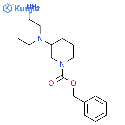 3-[(2-Amino-ethyl)-ethyl-amino]-piperidine-1-carboxylic acid benzyl ester structure