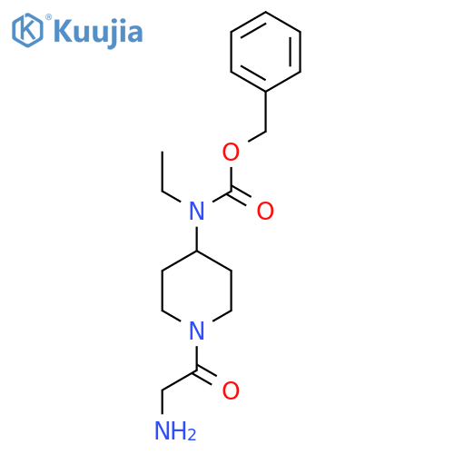 [1-(2-Amino-acetyl)-piperidin-4-yl]-ethyl-carbamic acid benzyl ester structure