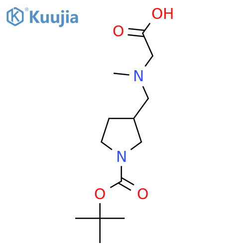 3-[(Carboxymethyl-methyl-amino)-methyl]-pyrrolidine-1-carboxylic acid tert-butyl ester structure