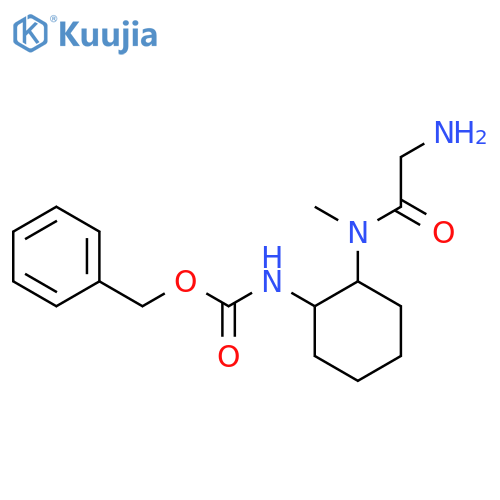 {2-[(2-Amino-acetyl)-methyl-amino]-cyclohexyl}-carbamic acid benzyl ester structure