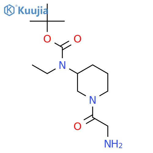 [1-(2-Amino-acetyl)-piperidin-3-yl]-ethyl-carbamic acid tert-butyl ester structure