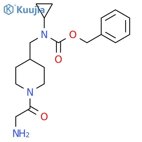 [1-(2-Amino-acetyl)-piperidin-4-ylmethyl]-cyclopropyl-carbamic acid benzyl ester structure